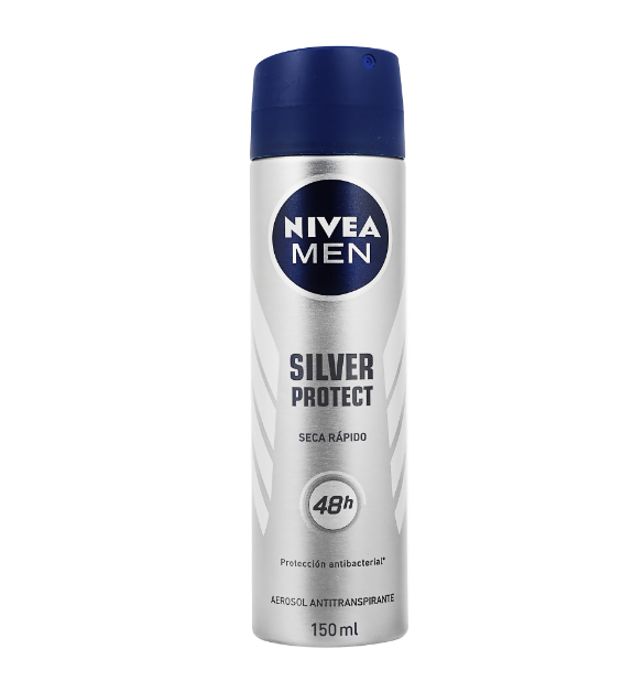 DESODORANTE NIVEA AEROSOL HOMBRE SILVER X 150
