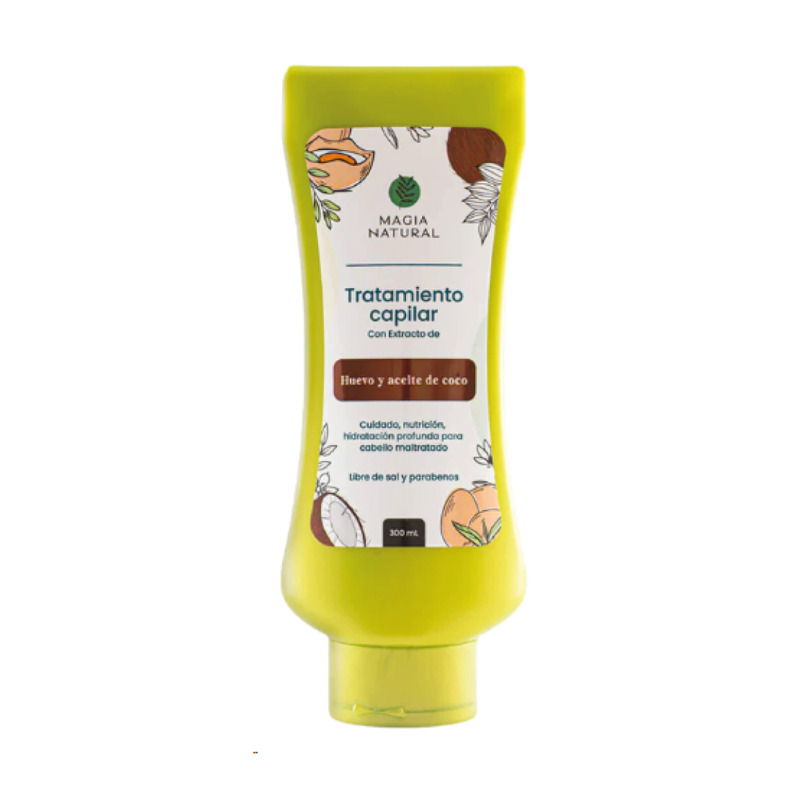 TRATAMIENTO MAGIA NATURAL DE HUEVO Y ACEITE DE COCO